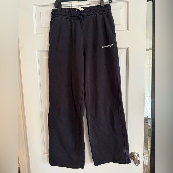 FAVORITE DAUGHTER Black Cropped Hoodie AND SWEATPANTS SET BOTH SZ MEDIUM - Picture 4 of 6